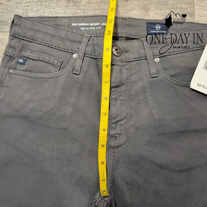 AG Adriano Goldschmied Farrah High Rise Skinny Ankle Jeans Gray NWT Size 4 (27)