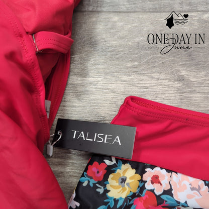 Talisea Floral Skirted Tankini Swimsuit Size XL