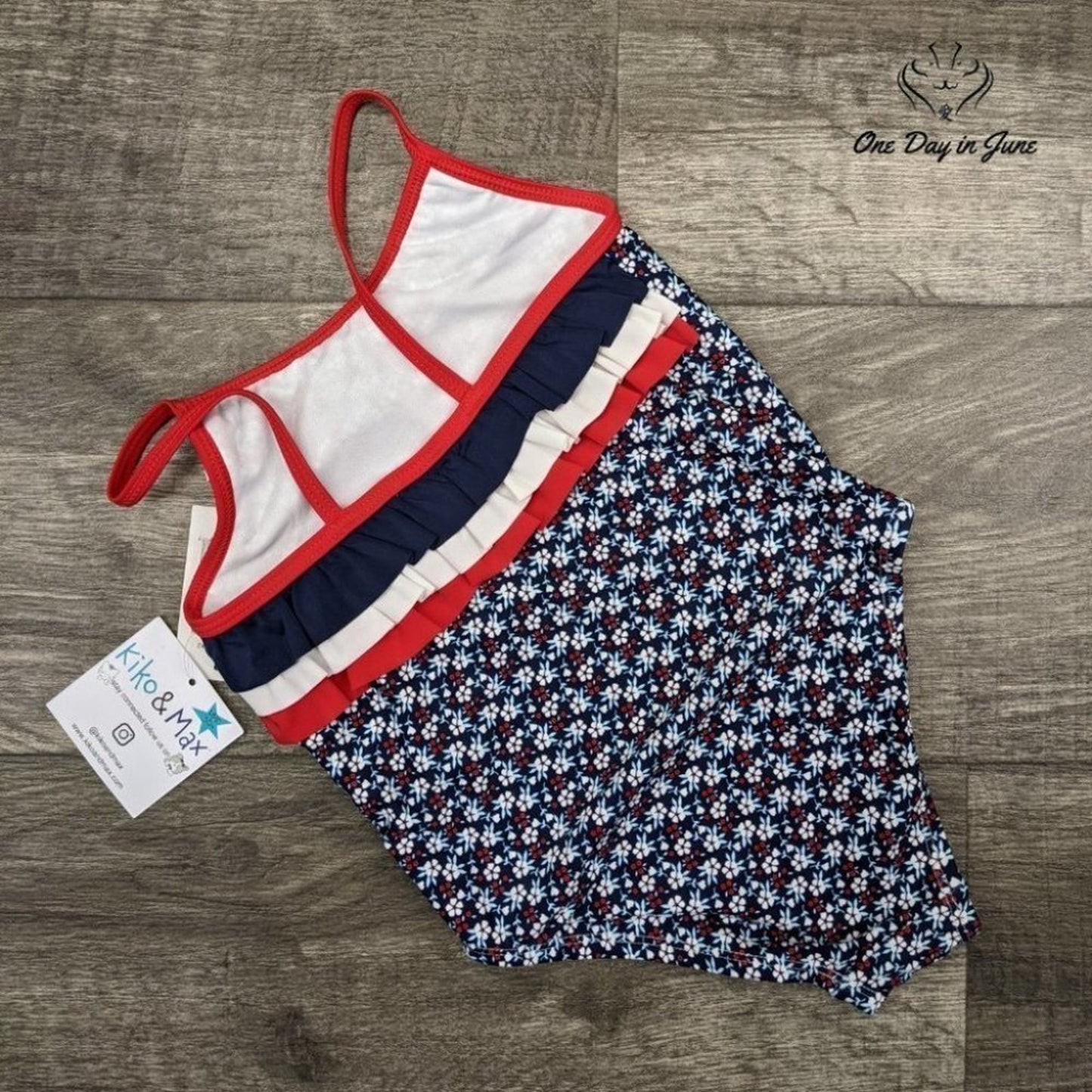 Kiko & Max Ruffle one Piece Swimsuit Size 5