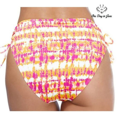 Ambrielle Tie Dye High Waist Bikini Bottom Size S