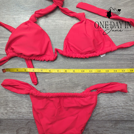 CharmLeaks Halter Triangle Bikini Swimsuit Size XL