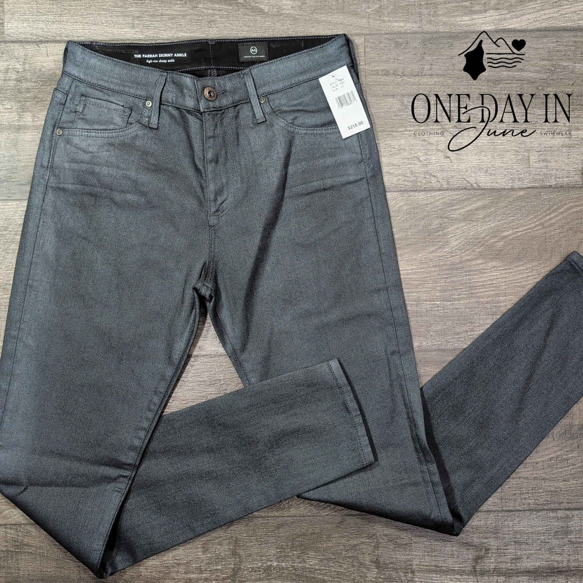 AG Adriano Goldschmied Farrah Skinny Ankle Jeans Gray NWT $215 Size 4 (27)