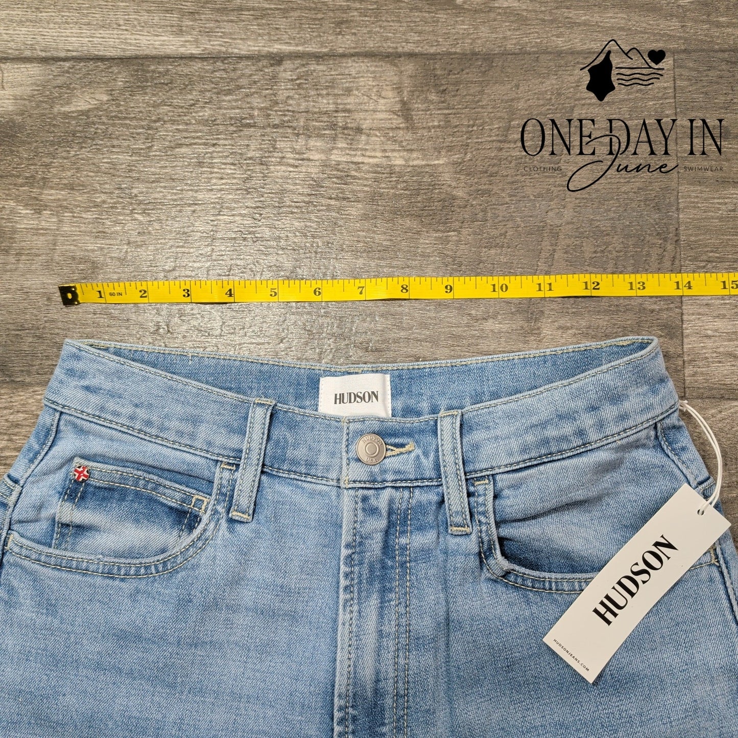 Hudson Jamie High Waist Wide Leg Jeans Light Wash NWT Size 2 (26)