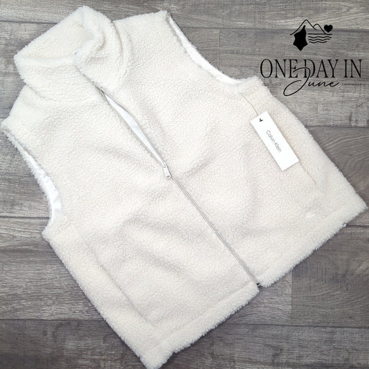 Calvin Klein Sherpa Zip Vest Size M