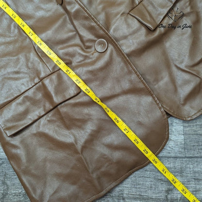 Shein Faux Leather Jacket Size 6
