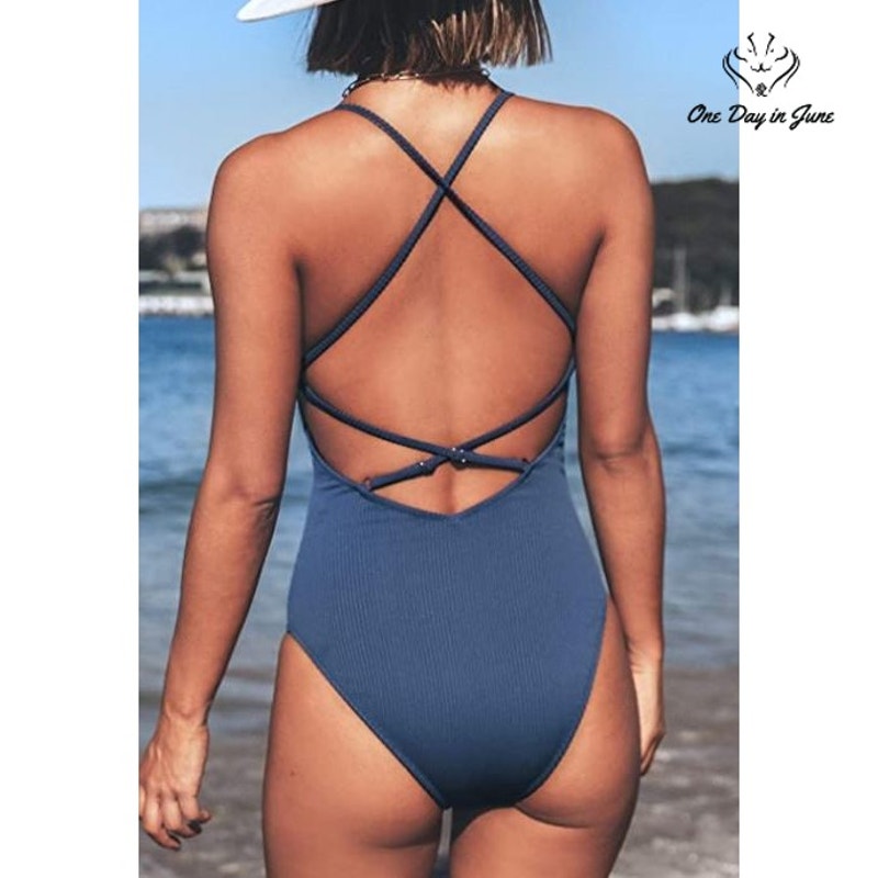Cupshe V Neck Lace Up One Piece Swimsuit Size S