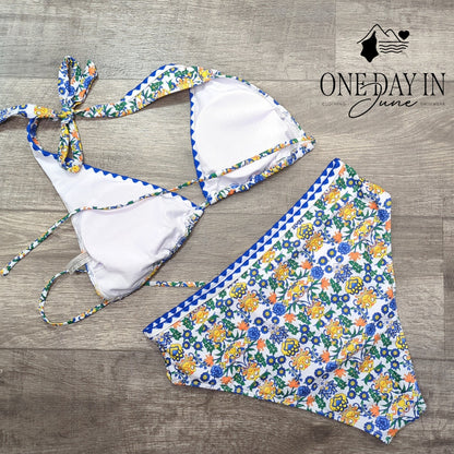Zaful Halter High Waist Bikini Swimsuit Size L