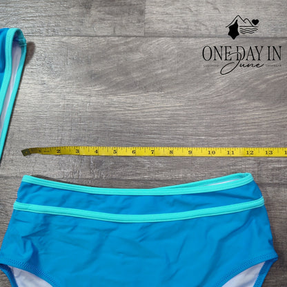 Blooming Jelly High Waist Crop Bikini Swimsuit Size S