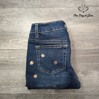 Baccini Petite Polka Dot Cropped Jeans Size 2P