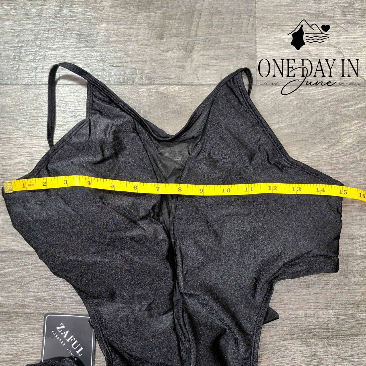 Zaful Cutout Tie Back One Piece Swimsuit Size L