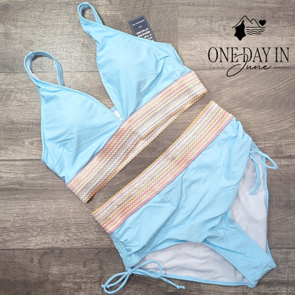 Blooming Jelly High Waist Bikini Swimsuit Size XL