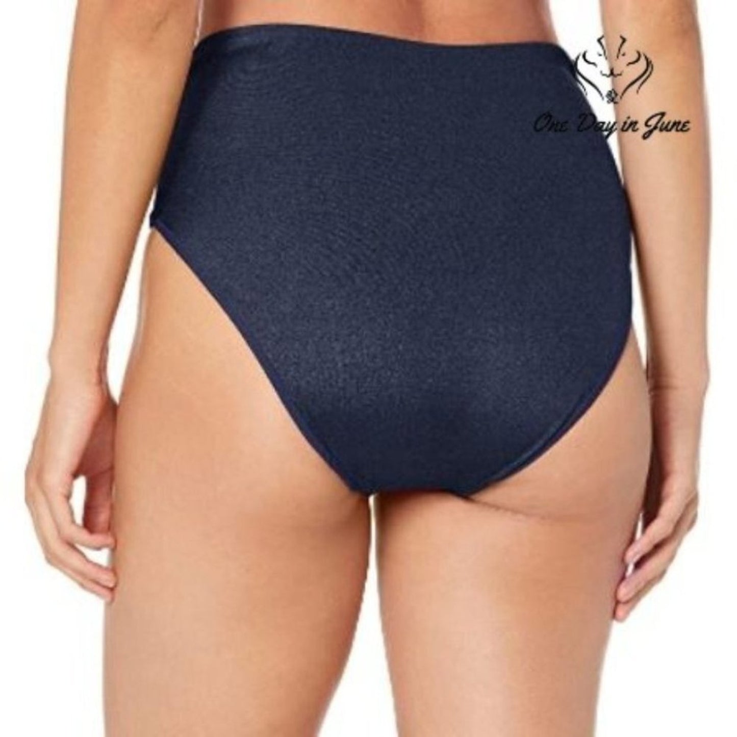 Tahari Ruched Transformable High Waist Bikini Bottom Size L