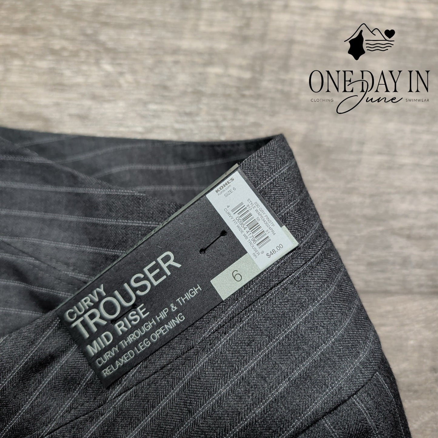 Apt. 9 Mid Rise Curvy Trouser Pants Size 6