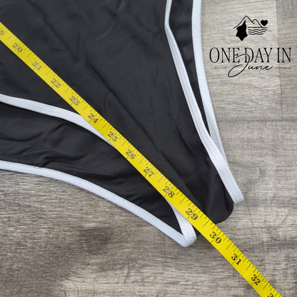 Floerns Cheeky High Cut One Piece Swimsuit Size L