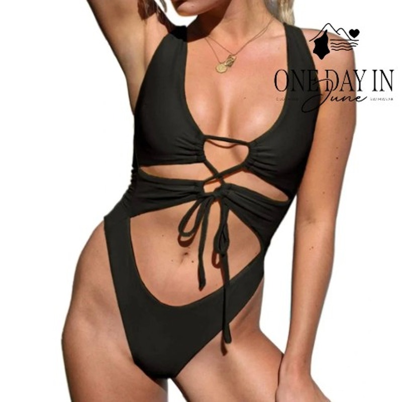 Chyrii Cut Out Thong One Piece Swimsuit Size XL