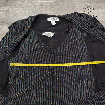 Ronni Nicole Sparkle Shoulder Pad Jacket Size 16