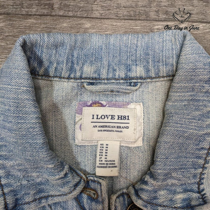 I Love H81 Vintage Denim Jacket Size M