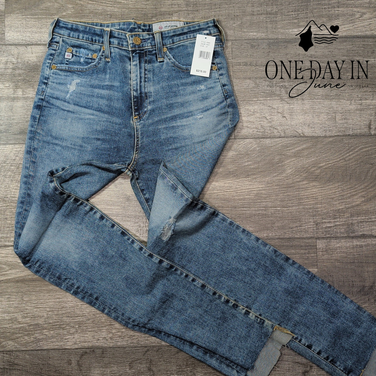 AG Adriano Goldschmied The Sophia High Rise Skinny Jeans Blue NWT Size 4 (27)
