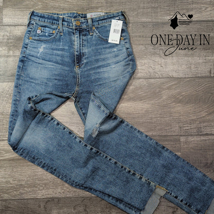 AG Adriano Goldschmied The Sophia High Rise Skinny Jeans Blue NWT Size 4 (27)