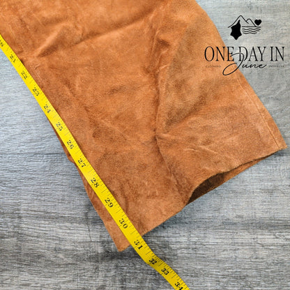 August Silk Logic Suede Pants Size 14
