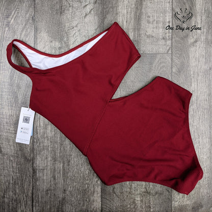 Cupshe One Shoulder Cut Out One Piece Swimsuit Size M
