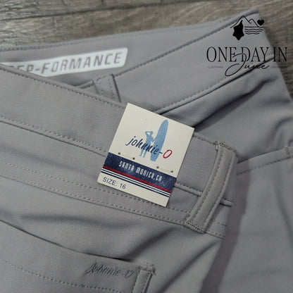 Johnnie-O Boys PREP-FORMANCE Straight Leg Performance Pants Gray NWT Size 16