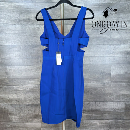 Bcbgmaxazria Annalisa Cutout Dress Deep Royal Blue Bodycon NWT Size 4