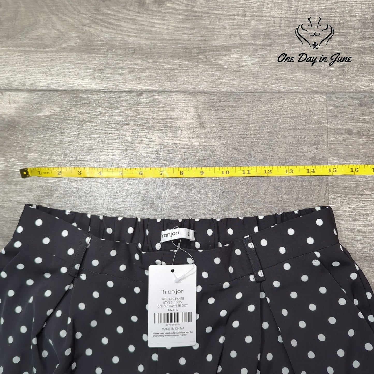 Tronjori Polka Dot Wide Leg Pants Size L