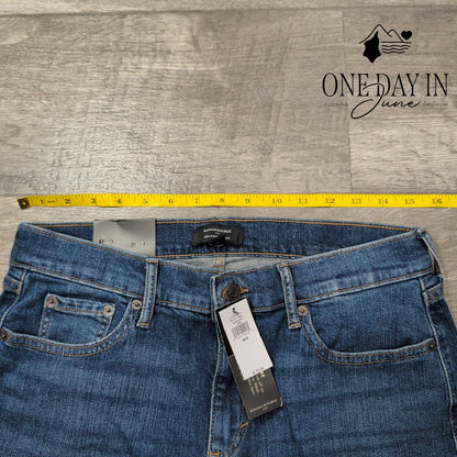 Banana Republic Girlfriend Crop Jeans Medium Wash Cuffed NWT $70 Size 6 (28)