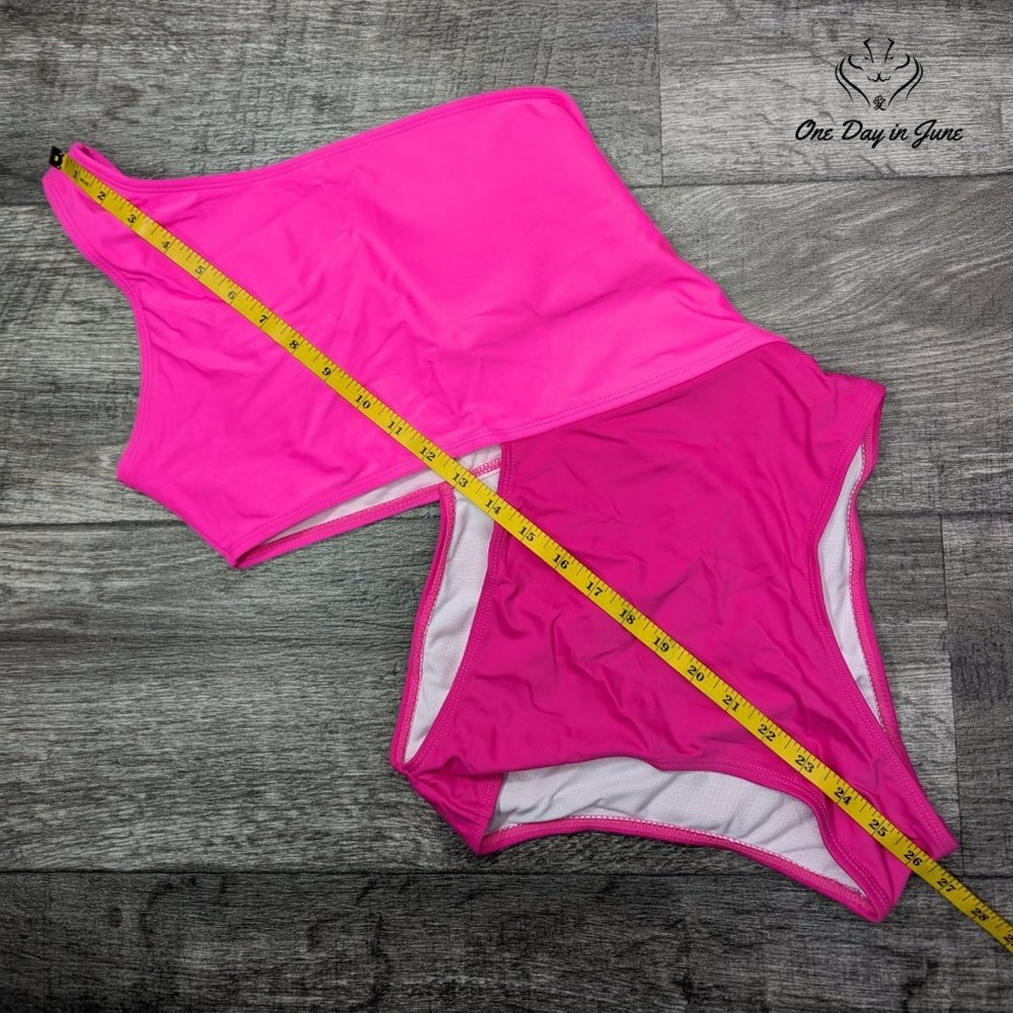 SweatyRocks One Shoulder Color Block One Piece Swimsuit Size M