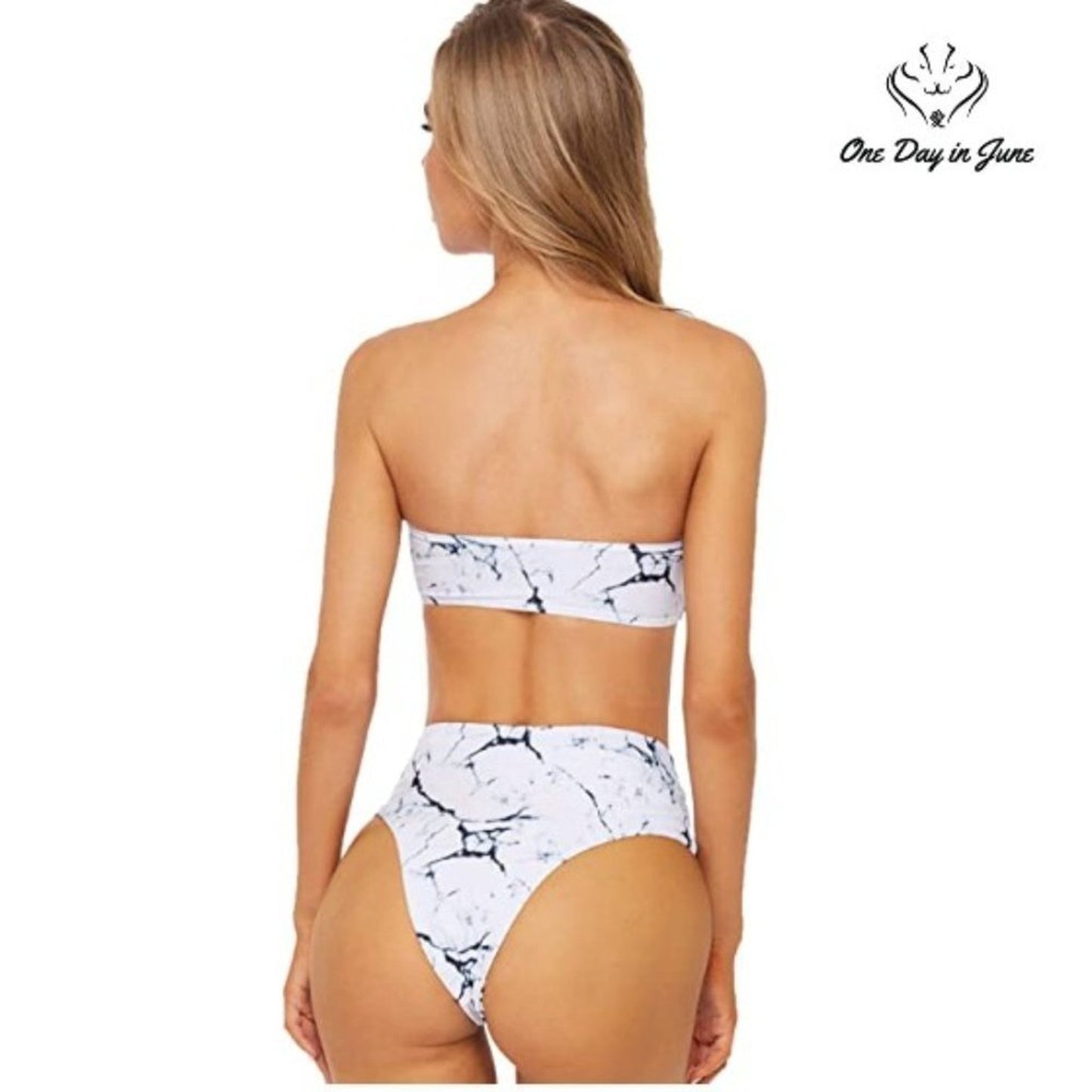 SweatyRocks Sexy High Waist Wrap Bandeau Bikini Size S
