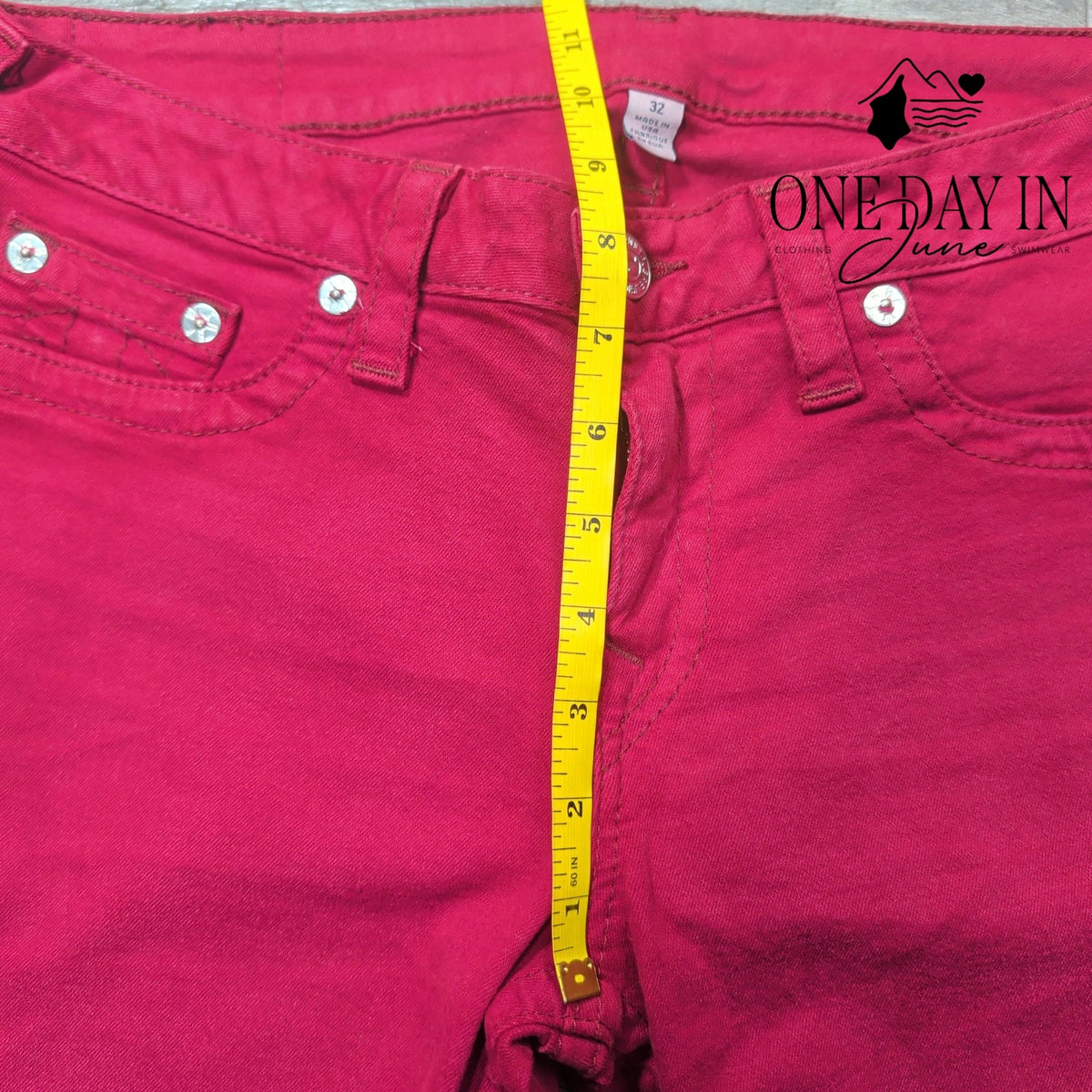 True Religion Basic Jegging Jeans Berry Pink Skinny Stretch NWT Size 32 (14)
