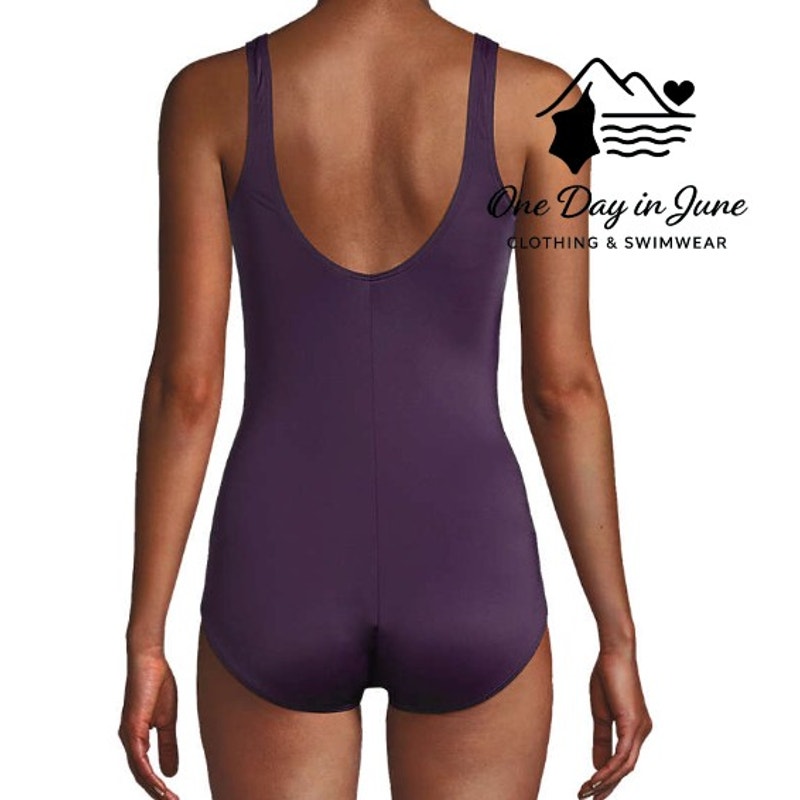 Land's End Square Neck One Piece Swimsuit Size 6