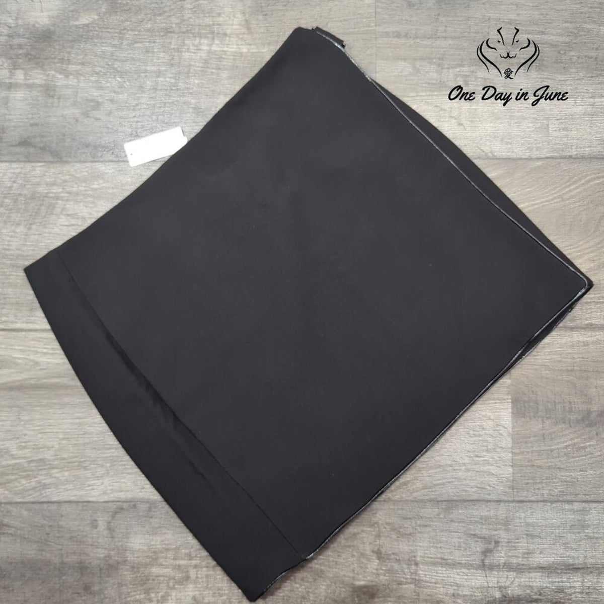 White House Black Market Faux Wrap Boot Skirt Black NWT Size 12