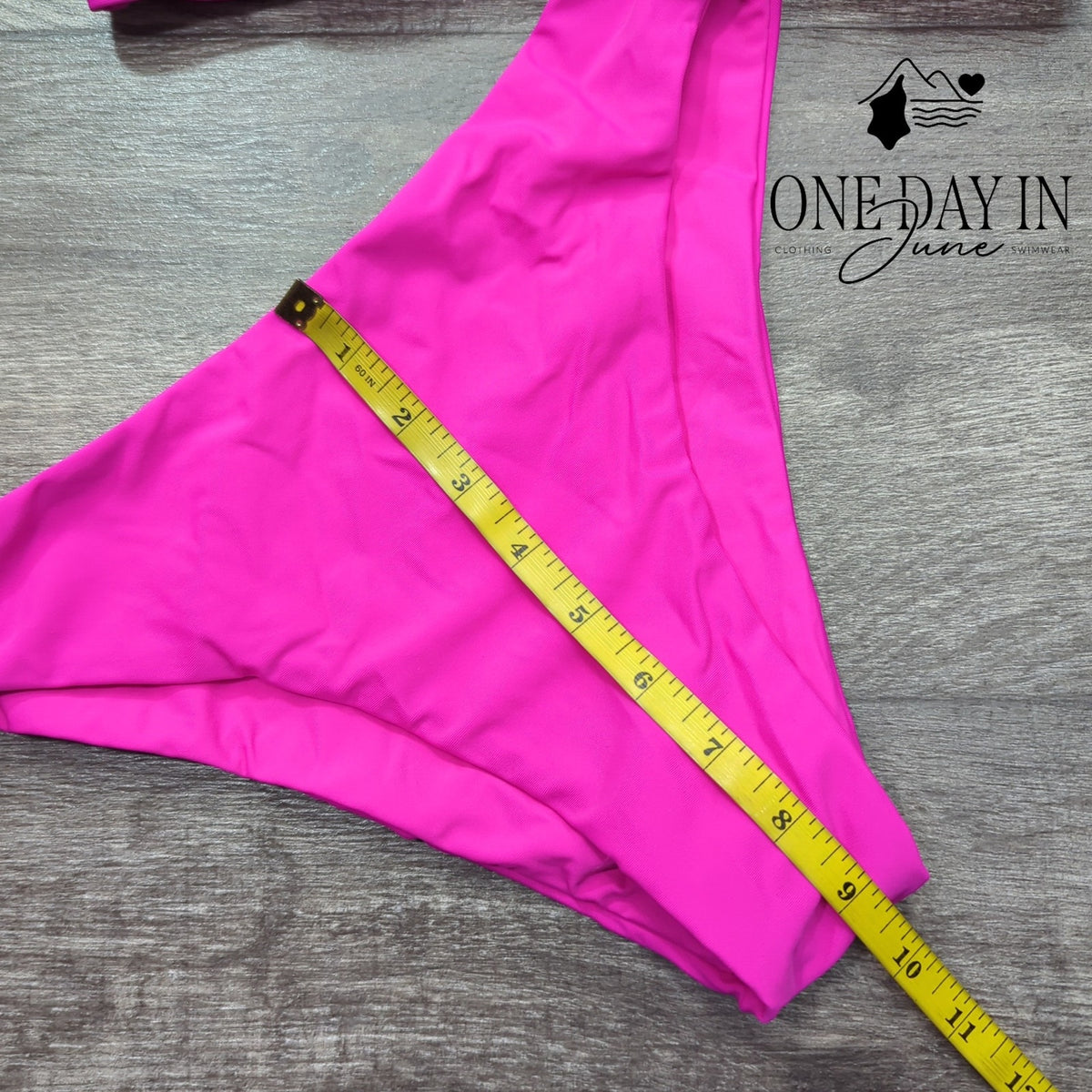Zaful Lace Up Back Bikini Swimsuit Hot Pink Fuchsia Two Piece Size M