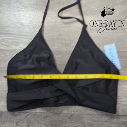 Yonique Halter Bikini Top Size L