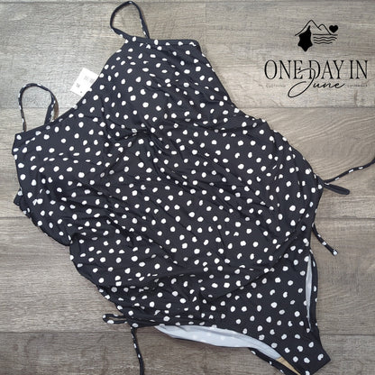 Beach Bump Maternity Polka Dot One Piece Swimsuit Size XL