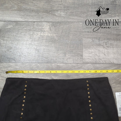 Sabrina Lauren Faux Suede Mini Skirt Size XL