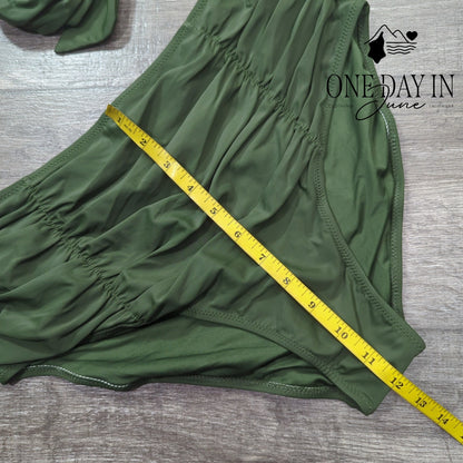 Blooming Jelly Halter Cross Front Tie Back High Waist Bikini Size XL