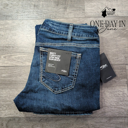 Silver Jeans Co Britt Curvy Low Rise Slim Bootcut Jeans NWT Size 34X31 (16)