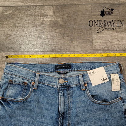 Aeropostale Distressed High Rise Flare Jeans Size 16