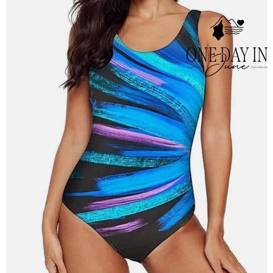 Aleumdr Cross Back One Piece Swimsuit Size L