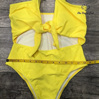 Tempt Me Cutout Tie Knot One Piece Swimsuit Size M