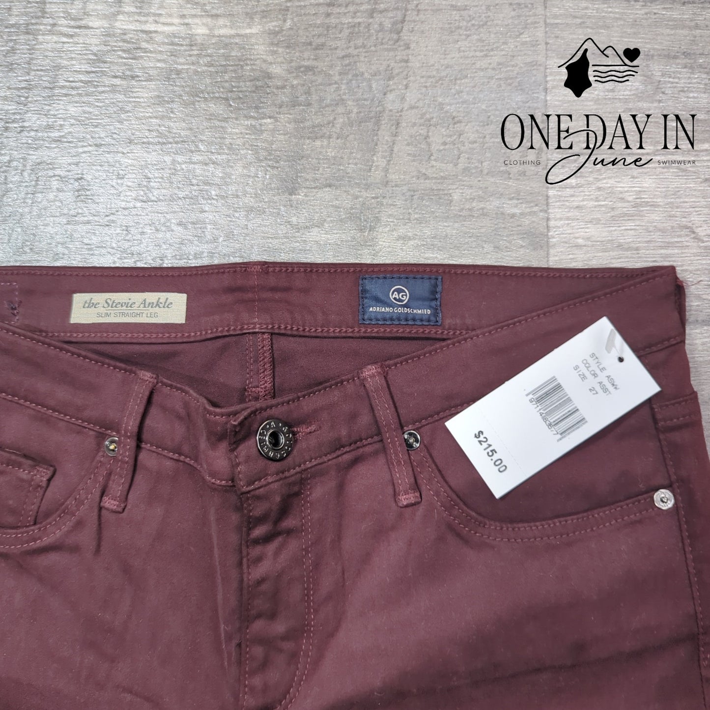 AG Adriano Goldschmied The Stevie Ankle Slim Straight Jeans Size 27 (4)