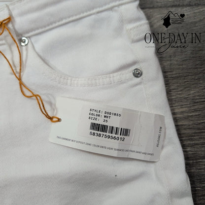 AG Adriano Goldschmied Prima Cigarette Ankle Jeans White NWT Size 0 (25)