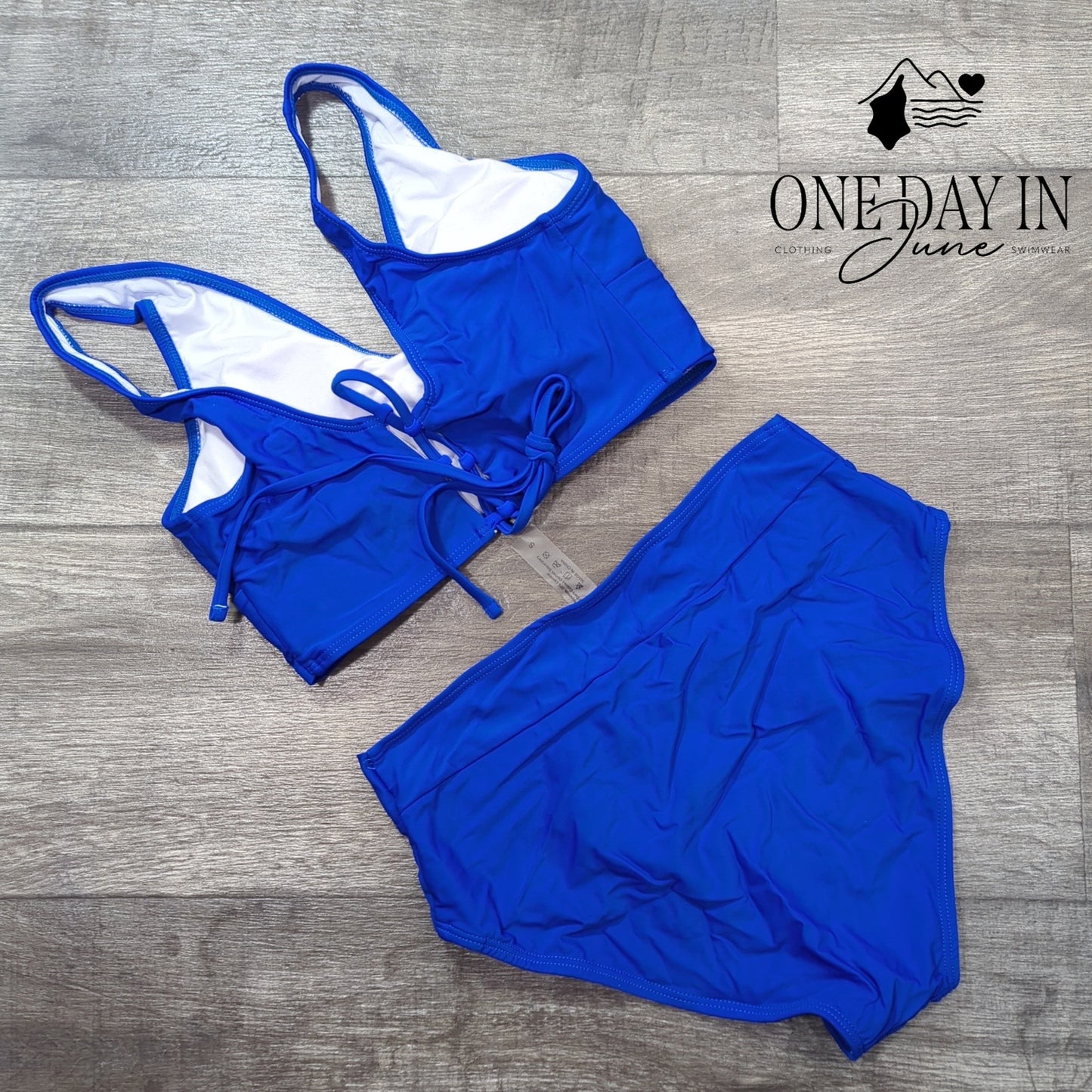 CharmLeaks Lace Up Back Bikini Swimsuit Size S