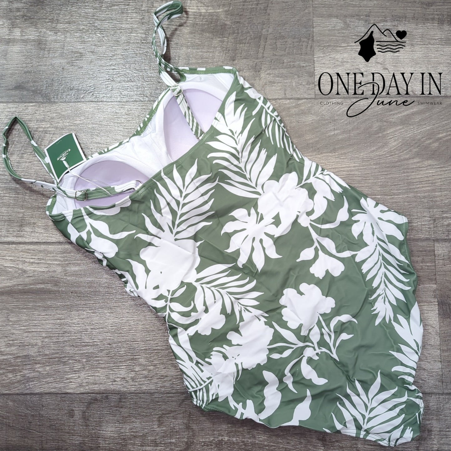 Eomenie Tropical Tummy Control One Piece Swimsuit Size M