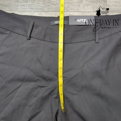 Apt. 9 Mid Rise Straight Leg Dress Pants Black NWT Petite Size 8P