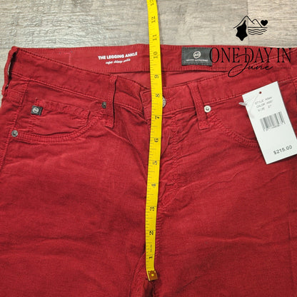 AG Adriano Goldschmied The Legging Ankle Skinny Micr Corduroy Jeans Size 4 (27)