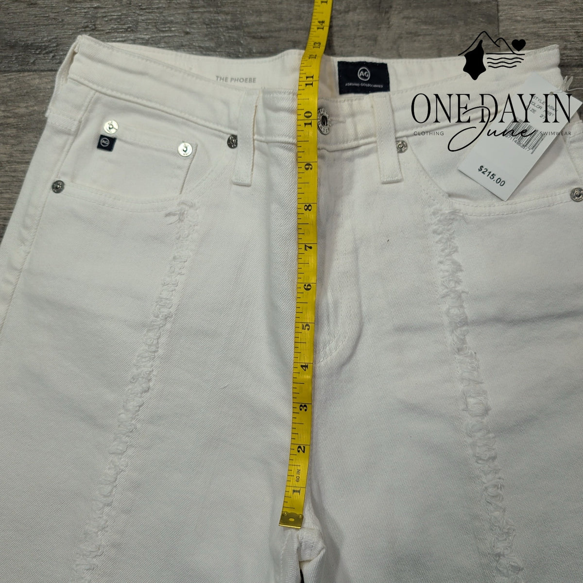 AG Adriano Goldschmied The Phoebe High Waist Tapered Jeans Distressed NWT Size 4